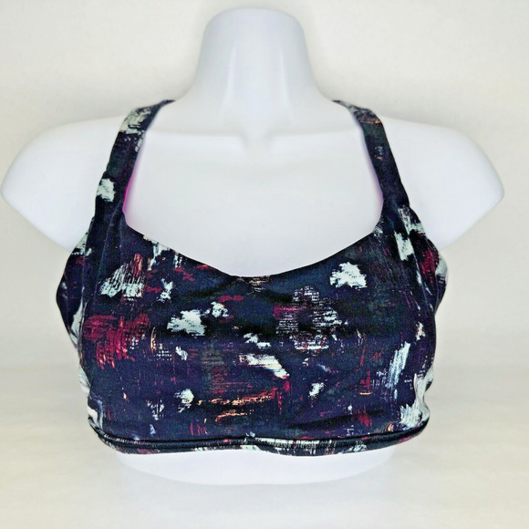 lululemon athletica Other - Lululemon Free To Be Wild Sports Bra Kara Blossom Multi Blue Pink Strappy Sz 10